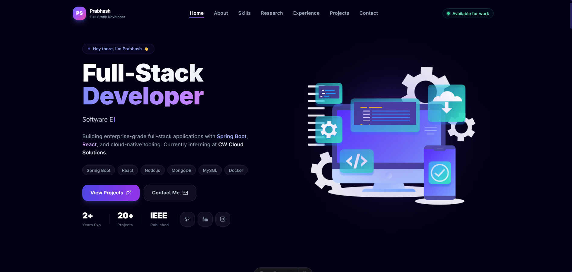 Prabhash Swarnajith — Full-Stack Developer